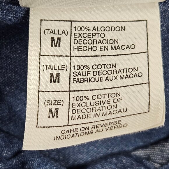 Disney Store Denim Shirt Winnie The Pooh Tigger Eeyore Piglet Embroidery Medium - Picture 7 of 9